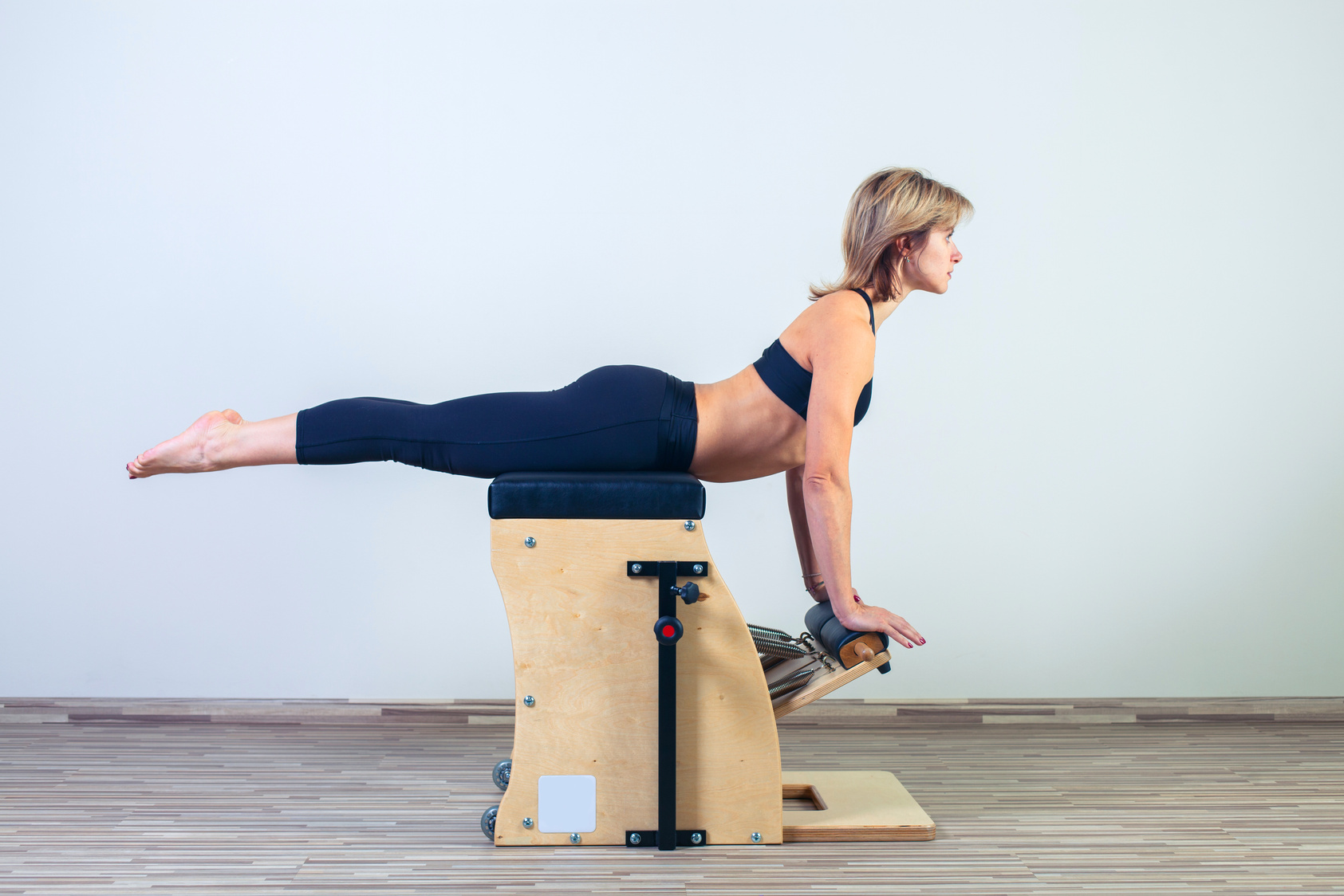 combo wunda pilates chair woman fitness yoga gym exercise
